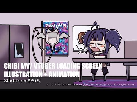 [DISCOUNT] Fullbody Chibi Loading Screen [Art + BG + Animation]